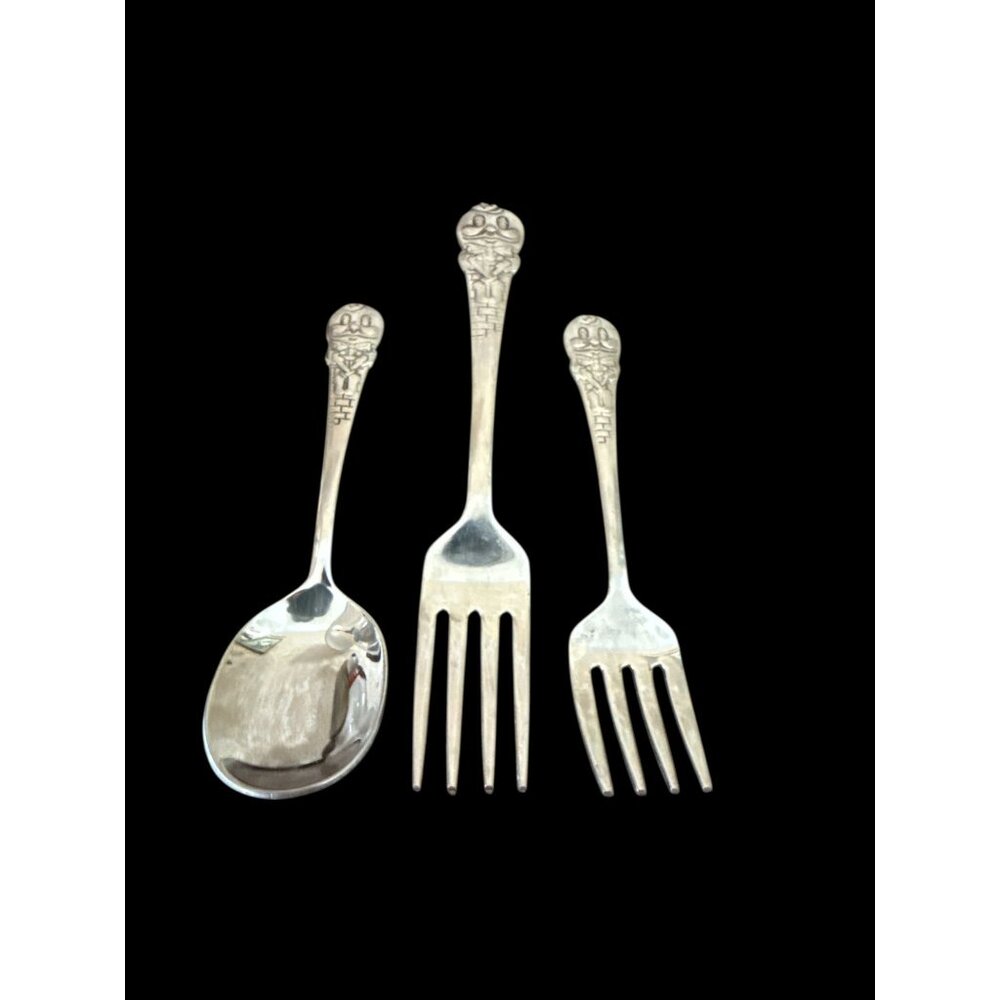 Oneida Children's Flatware Set Humpty Dumpty Spoon and Two Forks